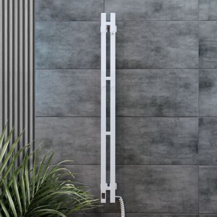 Elektrinis rankšluosčių džiovintuvas su termostatu SILOUETTE 187W/230V 120,6 cm IP44 balta dešinė kampinis