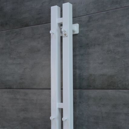 Elektrinis rankšluosčių džiovintuvas su termostatu SILOUETTE 187W/230V 120,6 cm IP44 balta dešinė kampinis