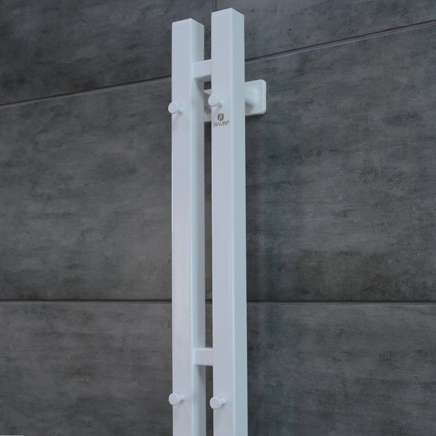 Elektrinis rankšluosčių džiovintuvas su termostatu SILOUETTE 187W/230V 120,6 cm IP44 balta dešinė kampinis