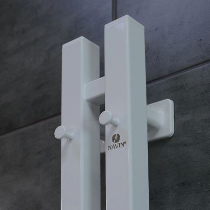 Elektrinis rankšluosčių džiovintuvas su termostatu SILOUETTE 187W/230V 120,6 cm IP44 balta dešinė kampinis