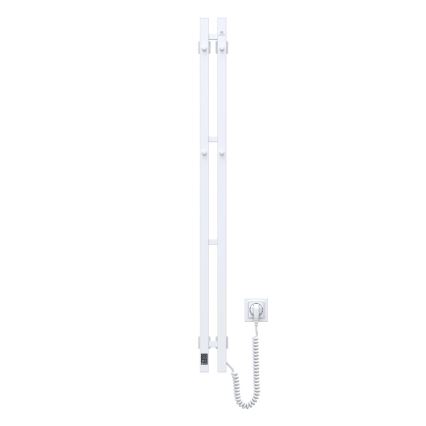Elektrinis rankšluosčių džiovintuvas su termostatu SILOUETTE 187W/230V 120,6 cm IP44 balta dešinė kampinis