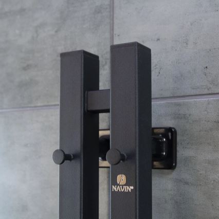 Elektrinis rankšluosčių džiovintuvas su termostatu SILOUETTE 187W/230V 120,6 cm IP44 juoda dešinė kampinis