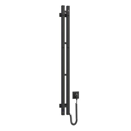 Elektrinis rankšluosčių džiovintuvas su termostatu SILOUETTE 187W/230V 120,6 cm IP44 juoda dešinė kampinis