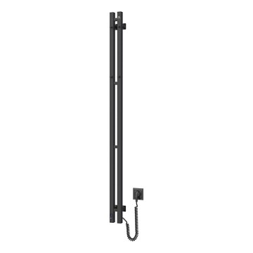 Elektrinis rankšluosčių džiovintuvas su termostatu SILOUETTE 200W/230V 150,6cm IP44 juodas dešinysis