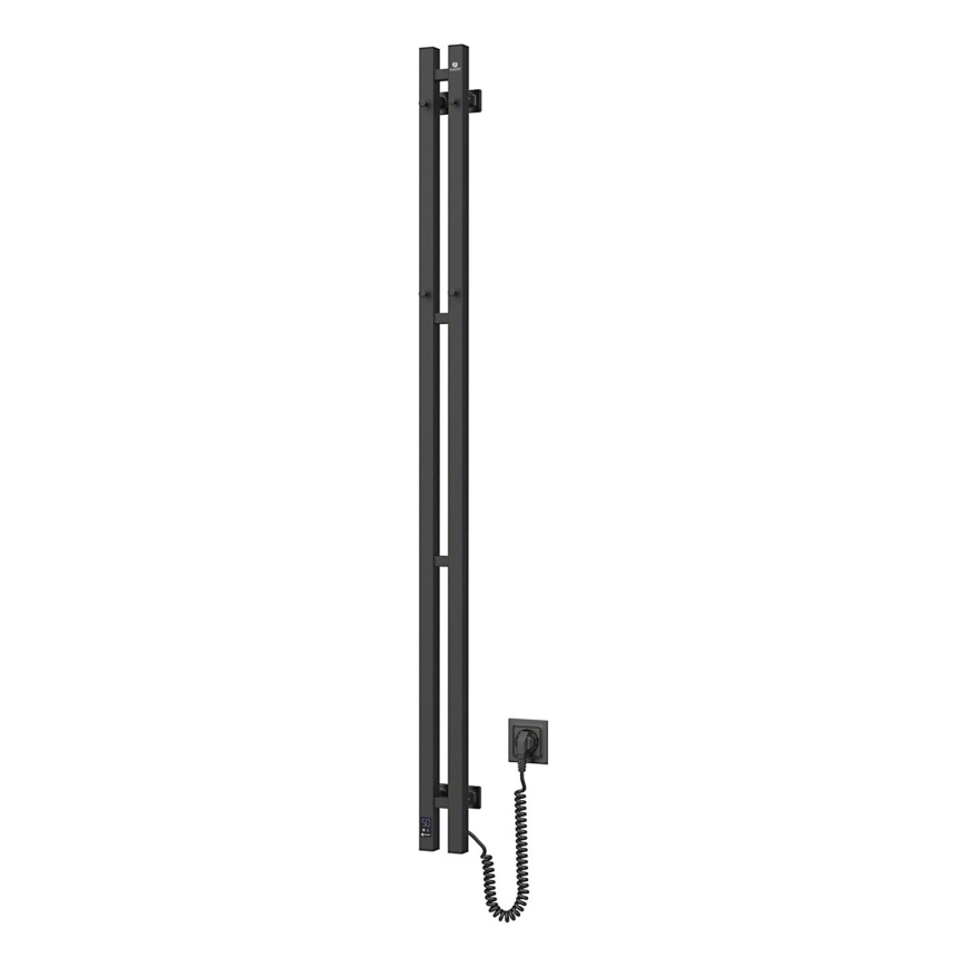 Elektrinis rankšluosčių džiovintuvas su termostatu SILOUETTE 200W/230V 150,6cm IP44 juodas dešinysis