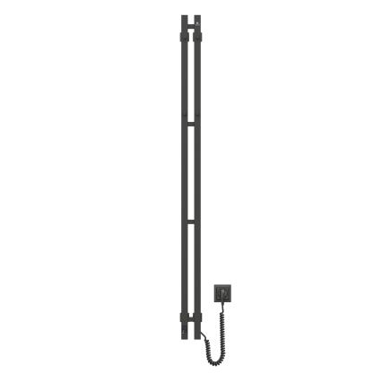 Elektrinis rankšluosčių džiovintuvas su termostatu SILOUETTE 200W/230V 150,6cm IP44 juodas dešinysis