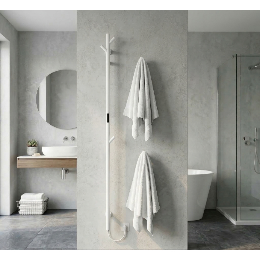 Elektrinis strypinis rankšluosčių džiovintuvas 172 cm 46W baltas