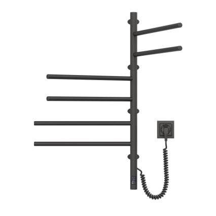Elektrinis pasukamas rankšluosčių džiovintuvas su termostatu ARABESQUE 196W/230V 81,8 cm IP44 juodas