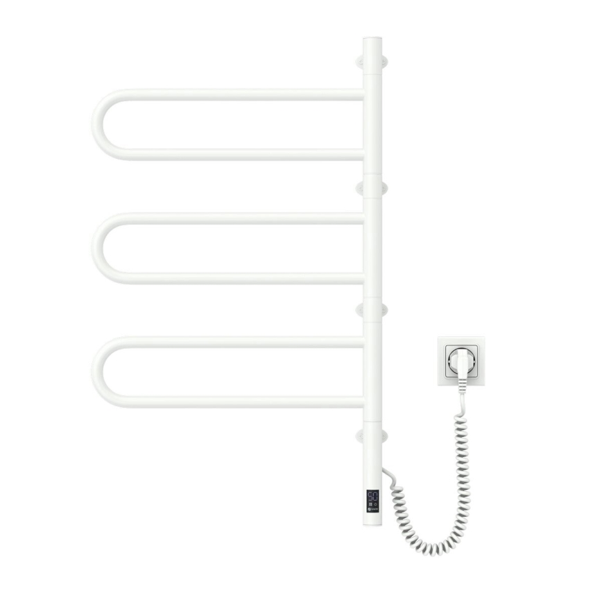 Elektrinis pasukamas rankšluosčių džiovintuvas su termostatu FOUETTE 185W/230V 81,8 cm IP44 baltas