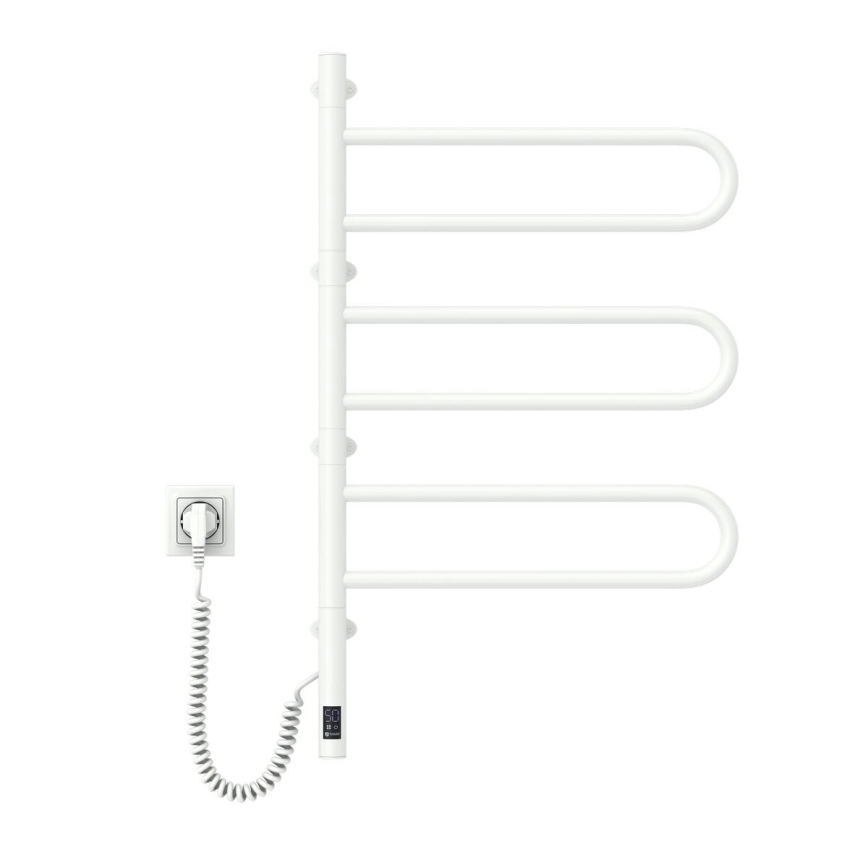 Elektrinis pasukamas rankšluosčių džiovintuvas su termostatu FOUETTE 185W/230V 81,8 cm IP44 baltas