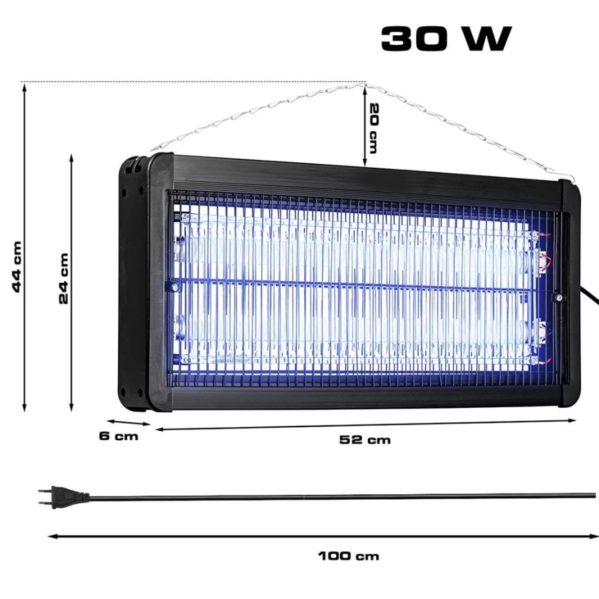 Elektrinis vabzdžių gaudyklė 2x15W/230V 120 m²