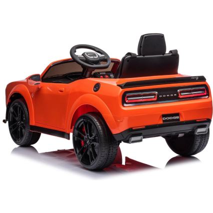 Elektrinis žaislinis automobilis Dodge Challenger 50W/4500 mAh oranžinės spalvos