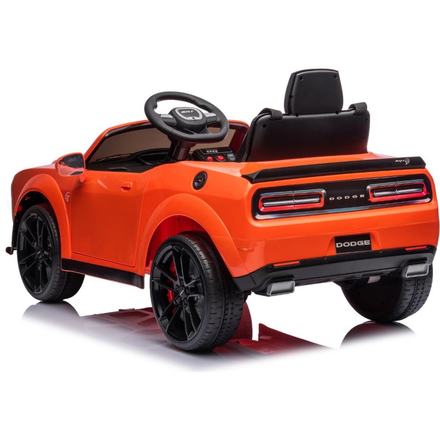Elektrinis žaislinis automobilis Dodge Challenger 50W/4500 mAh oranžinės spalvos