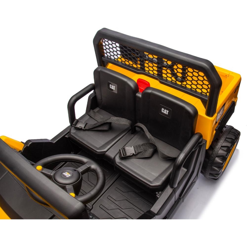 Elektromobilis CAT 60W/7500 mAh geltona/juoda + nuotolinio valdymo pultas