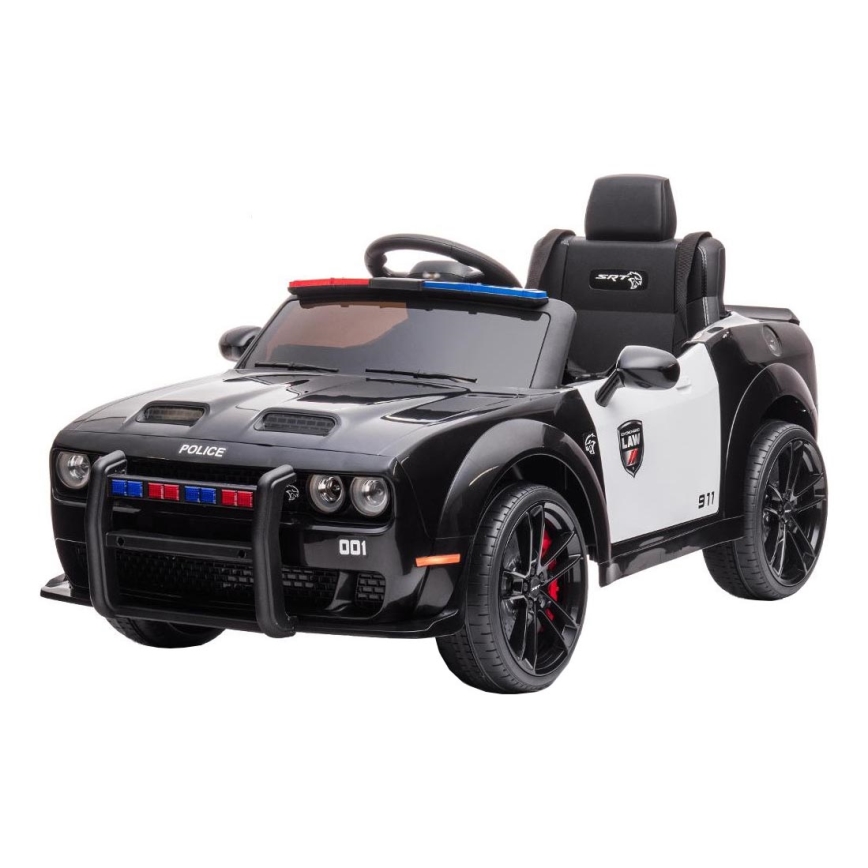 Elektromobilis Dodge Challenger Policijos automobilis 50W/4500 mAh  juoda/balta