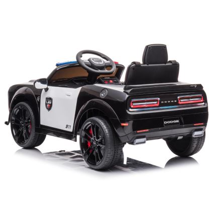 Elektromobilis Dodge Challenger Policijos automobilis 50W/4500 mAh  juoda/balta