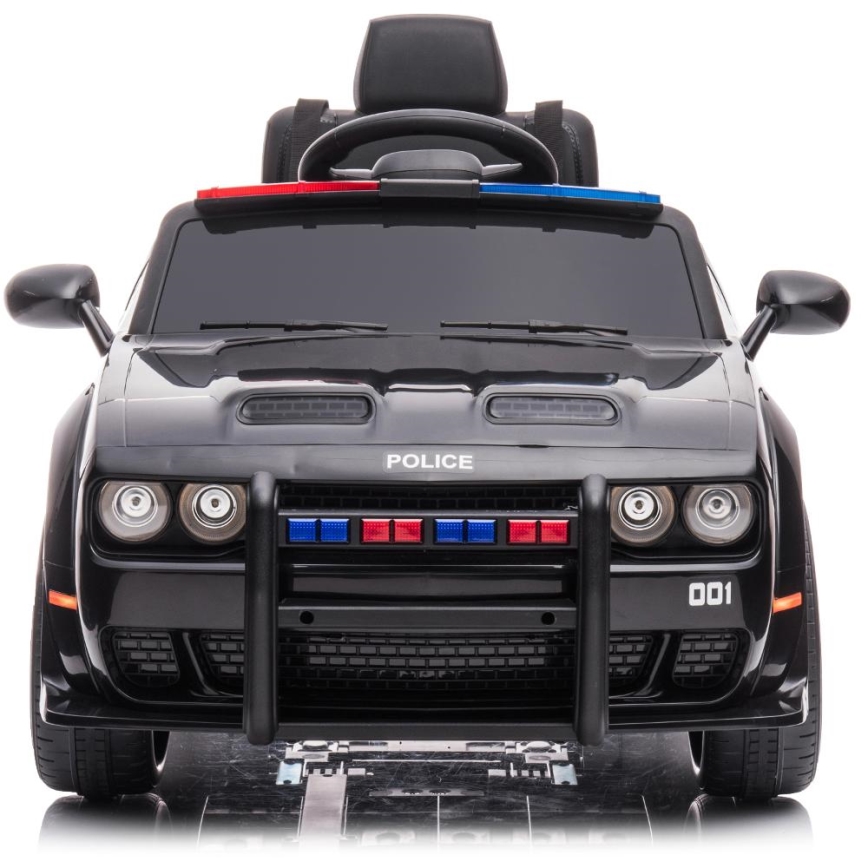 Elektromobilis Dodge Challenger Policijos automobilis 50W/4500 mAh  juoda/balta