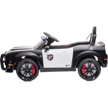 Elektromobilis Dodge Challenger Policijos automobilis 50W/4500 mAh  juoda/balta