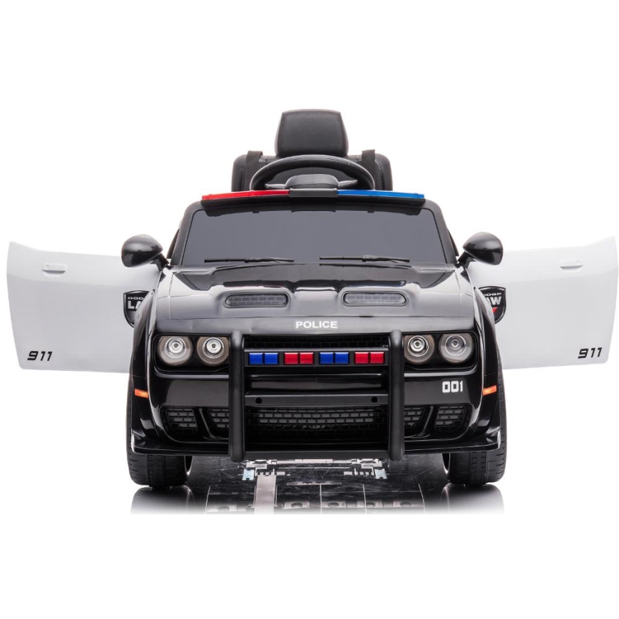 Elektromobilis Dodge Challenger Policijos automobilis 50W/4500 mAh  juoda/balta