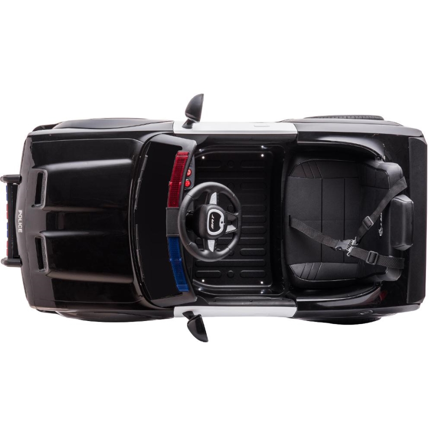 Elektromobilis Dodge Challenger Policijos automobilis 50W/4500 mAh  juoda/balta
