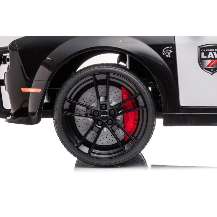 Elektromobilis Dodge Challenger Policijos automobilis 50W/4500 mAh  juoda/balta