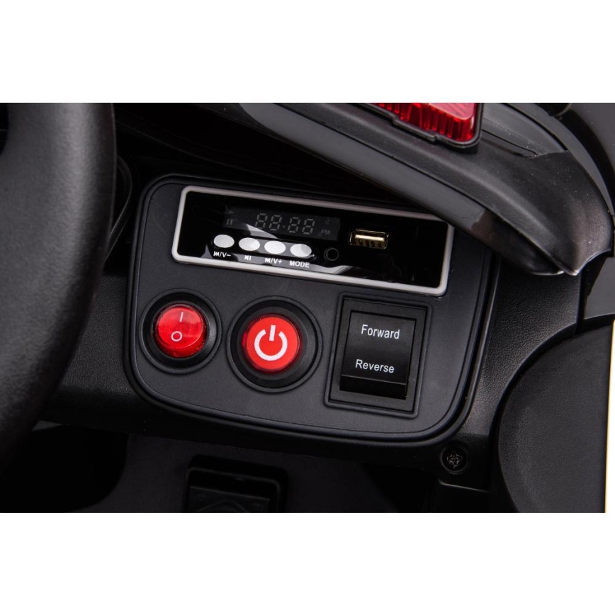 Elektromobilis Dodge Challenger Policijos automobilis 50W/4500 mAh  juoda/balta