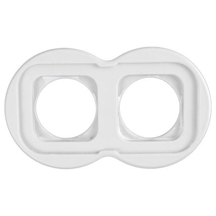 Elhard - keramikinis retro jungiklis Nr. 1 ir 230V lizdas su SCHUKO rėmeliu, baltas