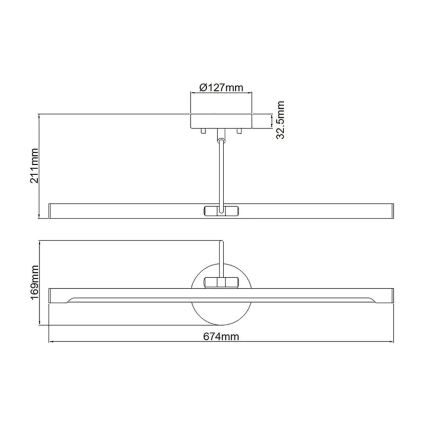 Elstead ALTON-PL-L-BLK - LED Paveikslo šviestuvas ALTON LED/10W/230V juodas