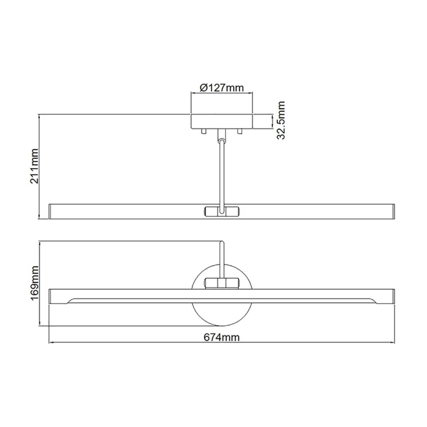 Elstead ALTON-PL-L-BLK - LED Paveikslo šviestuvas ALTON LED/10W/230V juodas