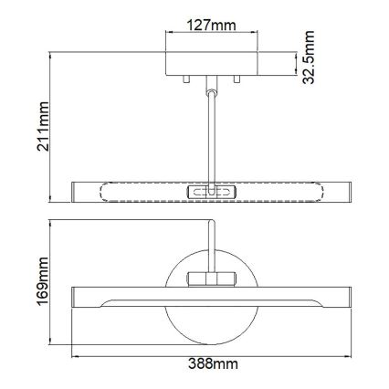 Elstead ALTON-PL-S-BLK - LED Paveikslo šviestuvas ALTON LED/6W/230V juodas