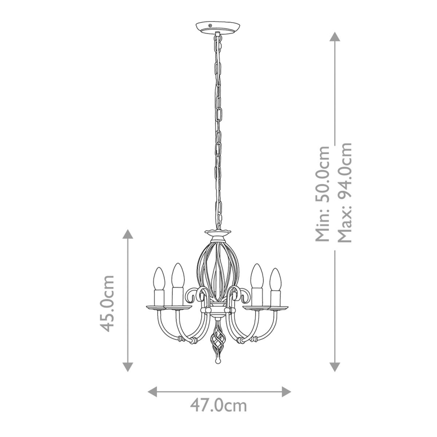 Elstead - Sietynas, kabinamas ant grandinės ARTISAN 5xE14/60W/230V