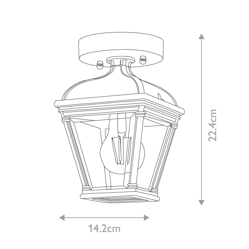 Elstead - Lauko lubinis šviestuvas BAYVIEW 1xE27/60W/230V IP44 juodas