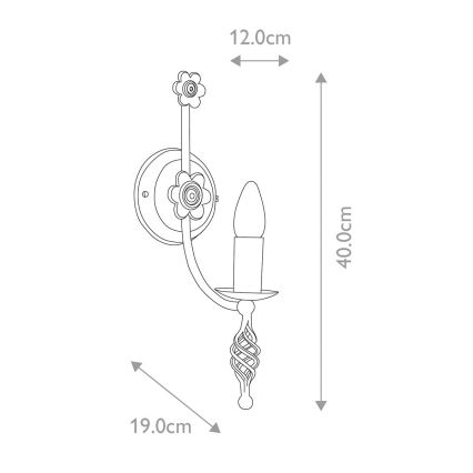 Elstead - Sieninis šviestuvas BELFRY 1xE14/60W/230V