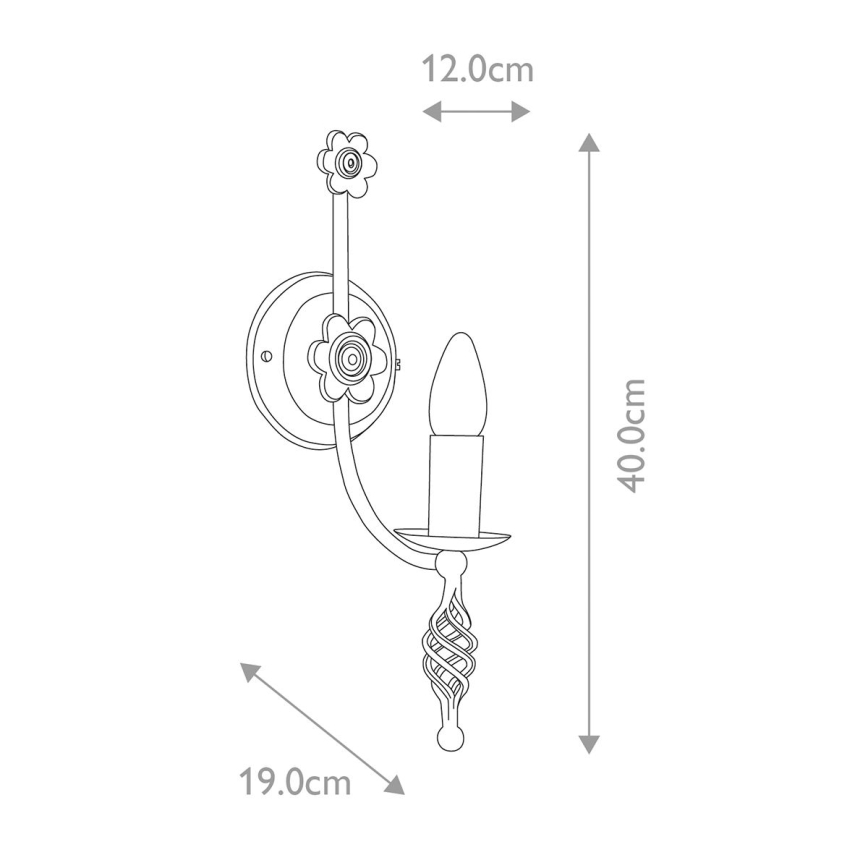 Elstead - Sieninis šviestuvas BELFRY 1xE14/60W/230V