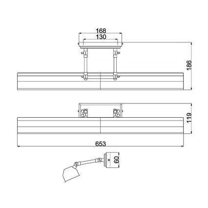 Elstead - paveikslo šviestuvas CHAWTON 4xE14/40W/230V blizgus chromas