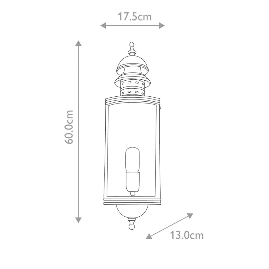 Elstead - Lauko sieninis šviestuvas DOWNING STREET 1xE27/60W/230V IP44