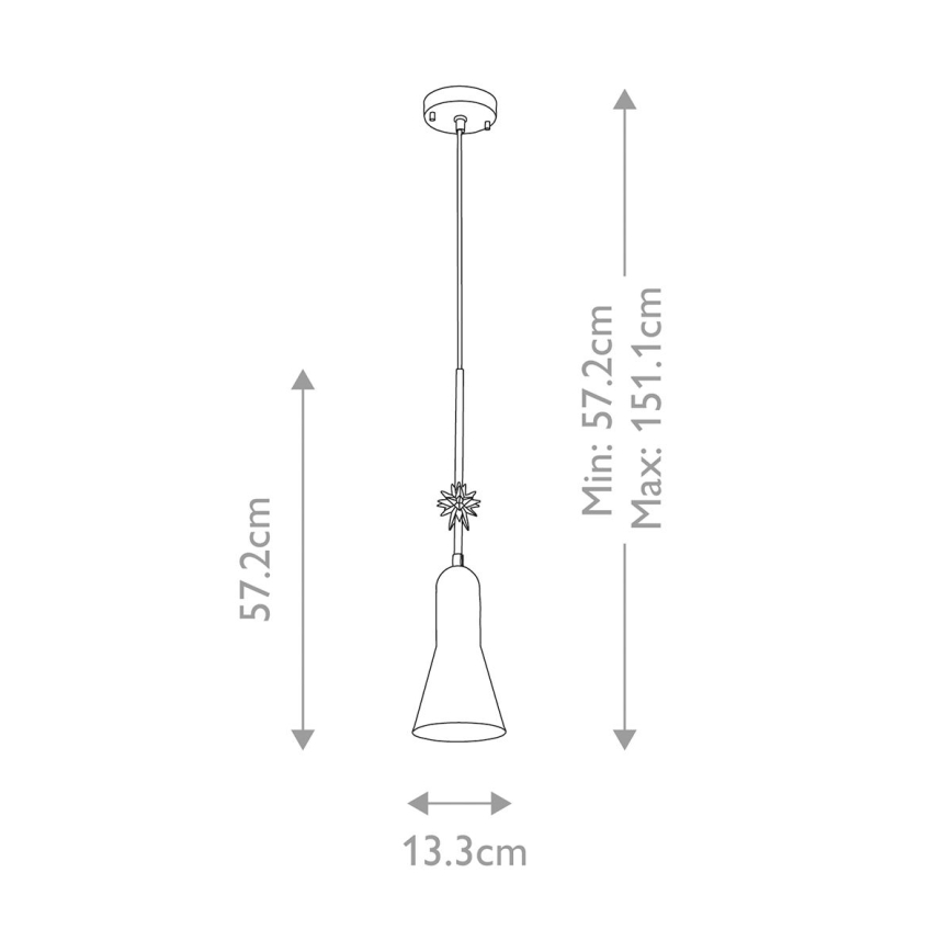 Elstead - Pakabinamas sietynas ETOILE 1xE27/60W/230V diametras 13,3 cm juoda
