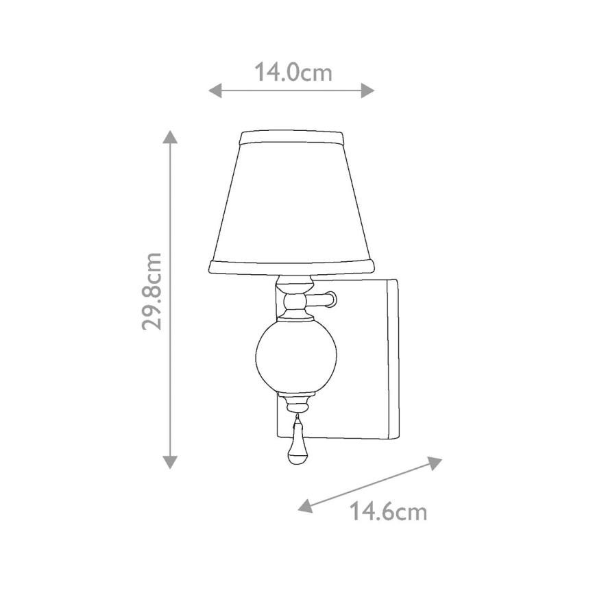Elstead FE-ARGENTO1 - Sieninis šviestuvas ARGENTO 1xE14/60W/230V