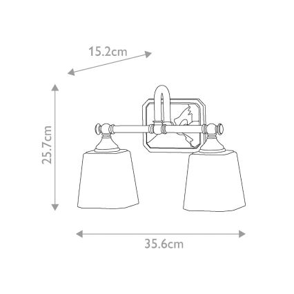 Elstead FE-CONCORD2-BATH - LED Vonios sieninis šviestuvas CONCORD 2xG9/3W/230V IP44