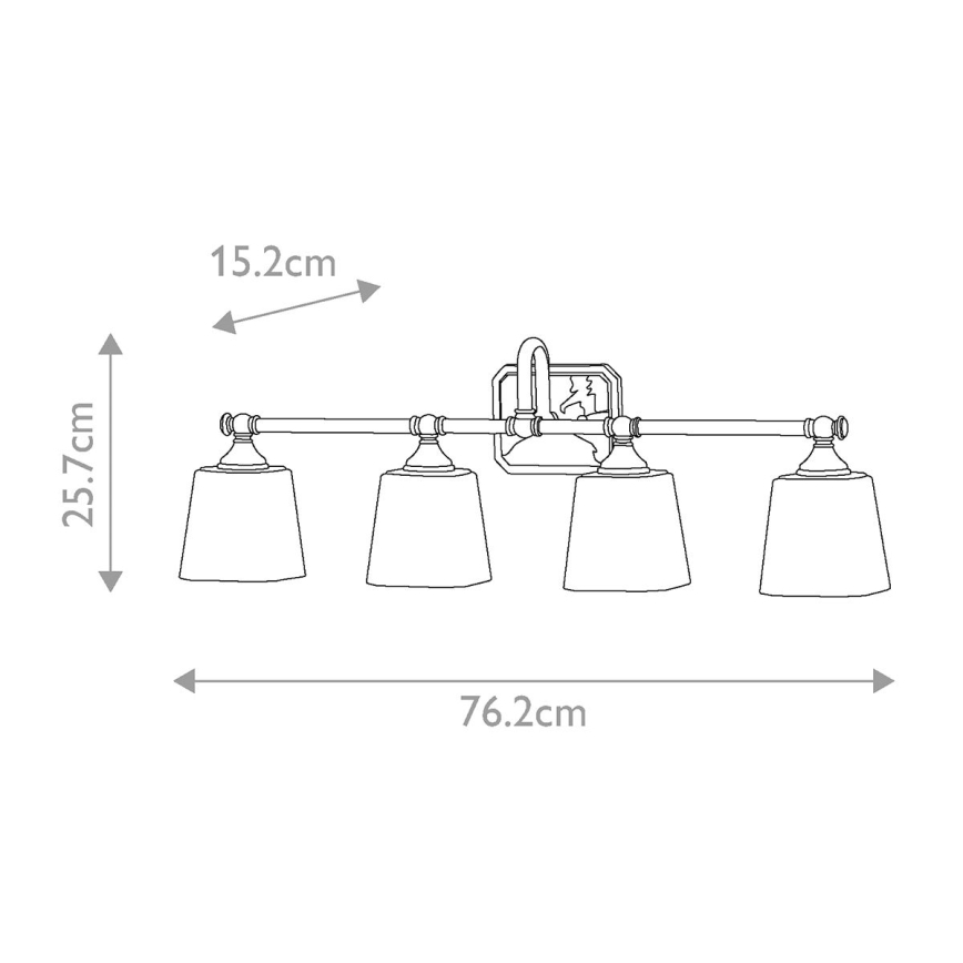 Elstead FE-CONCORD4-BATH - LED Vonios sieninis šviestuvas CONCORD 4xG9/3W/230V IP44