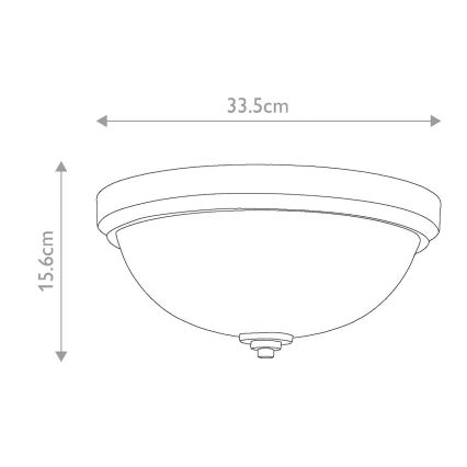 Elstead FE-MALIBU-F-BATH - Vonios sieninis šviestuvas MALIBU 1xE27/60W/230V IP44
