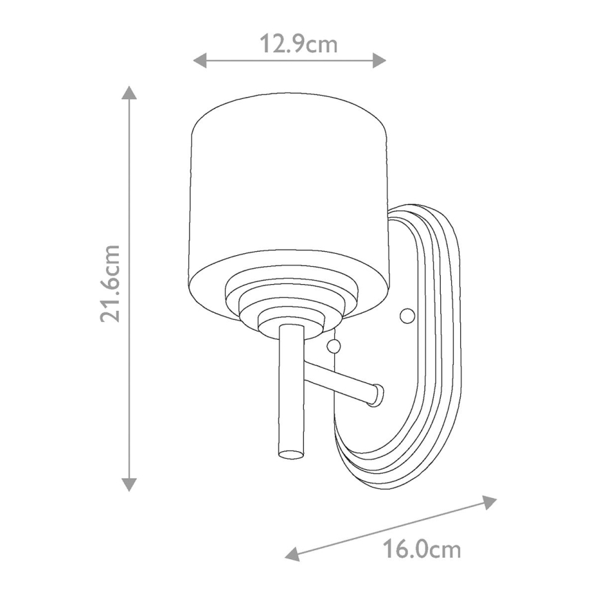 Elstead FE-MALIBU1-BATH - LED Vonios sieninis šviestuvas MALIBU 1xG9/3W/230V IP44