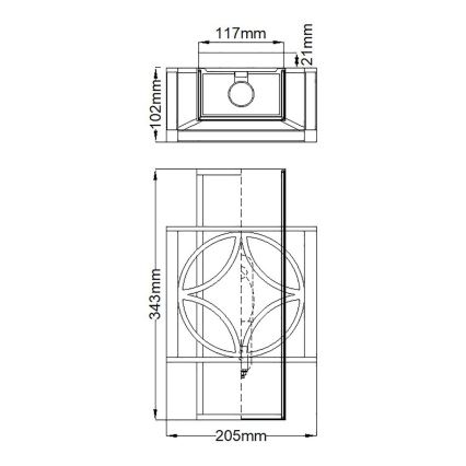 Elstead FE-REMY1 - Sieninis šviestuvas REMY 1xE14/60W/230V