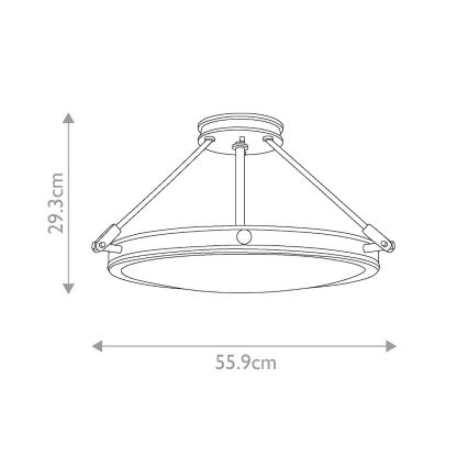 Elstead HK-COLLIER-SF-M - Ant pagrindo montuojamas sietynas COLLIER 4xE14/60W/230V