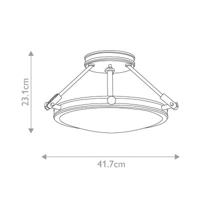 Elstead HK-COLLIER-SF-S - Ant pagrindo montuojamas sietynas COLLIER 3xE14/60W/230V