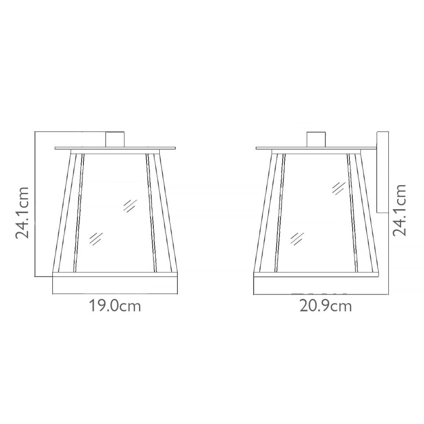 Elstead HK-WALKER2-S - Lauko sieninis šviestuvas WALKER 1xE27/100W/230V IP44