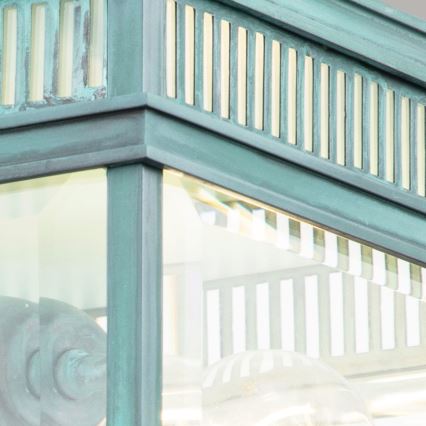 Elstead - Lauko lubinis šviestuvas HOLBORN 2xE27/60W/230V IP44 turkio spalvos