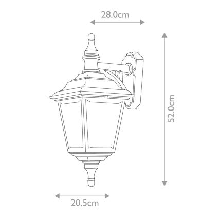 Elstead KERRY-WALL - Lauko sieninis šviestuvas KERRY 1xE27/100W/230V IP44