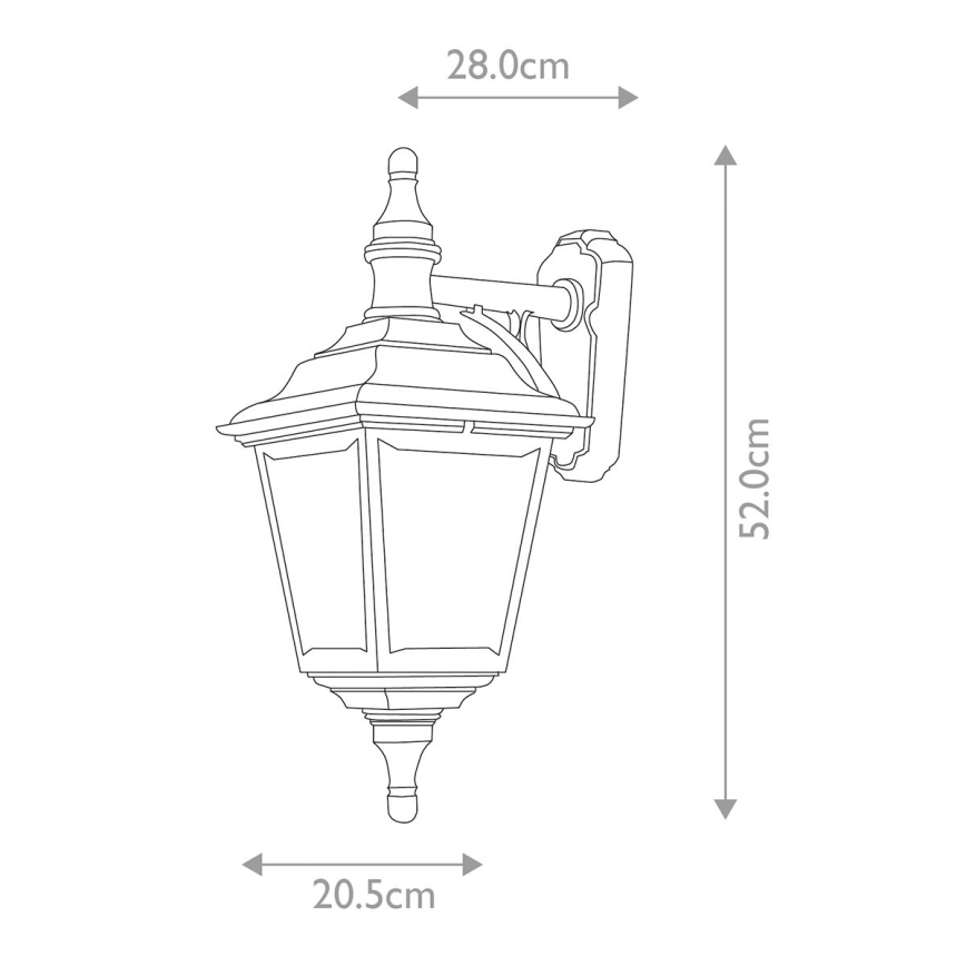 Elstead KERRY-WALL - Lauko sieninis šviestuvas KERRY 1xE27/100W/230V IP44
