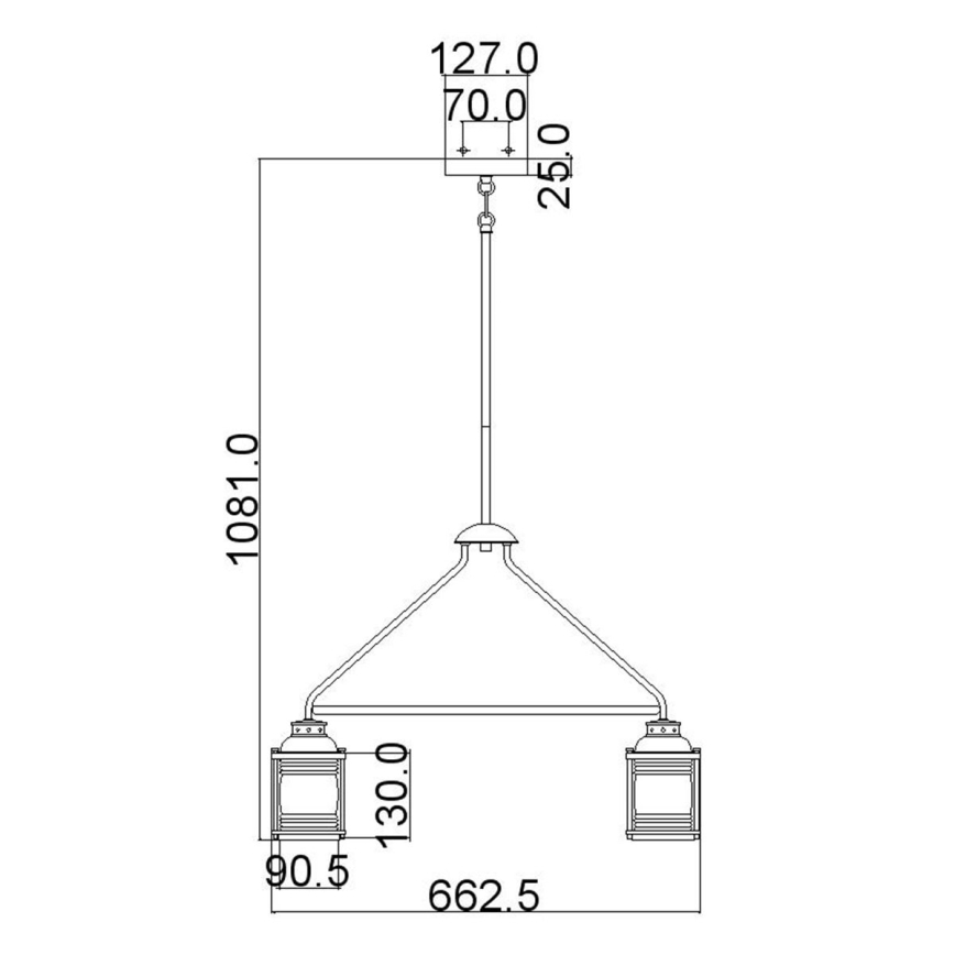 Elstead KL-ASHLANDBAY-5P - Lauko sietynas ASHLAND 5xE27/60W/230V IP44